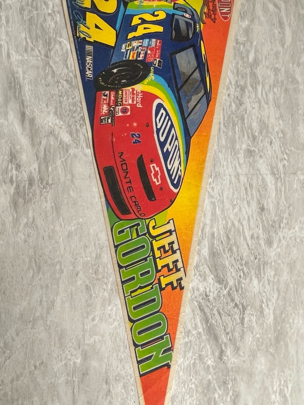 1995 Jeff Gordon #24 Wincraft Felt Pennant Refinish Racing Winston Cup Champion